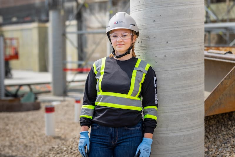 Woman Smiling in hard hat